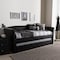 Baxton Studio Camino Black Faux Leather Upholstered Daybed with Guest Trundle Bed 131-7306 - alternate 10